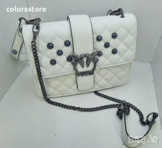 Луксозна бяла чанта Pink🩵/VL52, снимка 2 - Чанти - 50766599