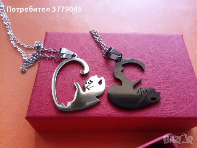 Комплект колиета Обичам котките, снимка 10 - Колиета, медальони, синджири - 47699189