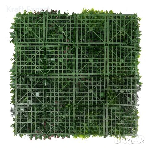 Декоративен Панел 1м² kw2735 – Изкуствена Зеленина с Папрат и Фаларис, UV Защита, снимка 2 - Декорация за дома - 51206214