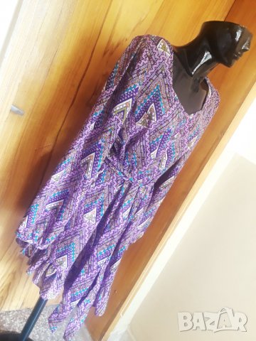 Светло лилава феерична рокля с дълъг ръкав ХЛ, снимка 4 - Рокли - 33868611