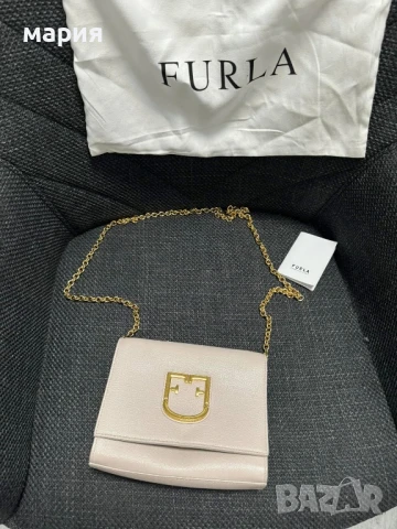 Чанта Furla естествена кожа