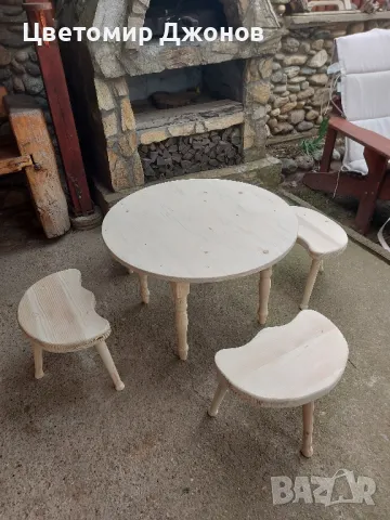 Трикраки столчета и софра(синия,паралия), снимка 12 - Градински мебели, декорация  - 49486507