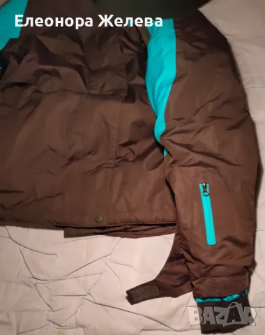  Зимен ватиран дамски комплект – яке с качулка и панталон!, снимка 4 - Якета - 47755222