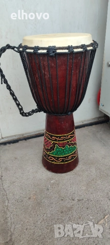 Голяма тарамбука, джембе, снимка 3 - Антикварни и старинни предмети - 52559302