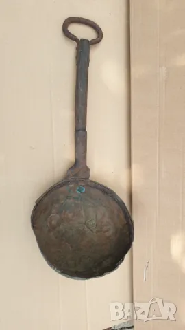 Стар меден голям черпак, снимка 2 - Антикварни и старинни предмети - 47297096