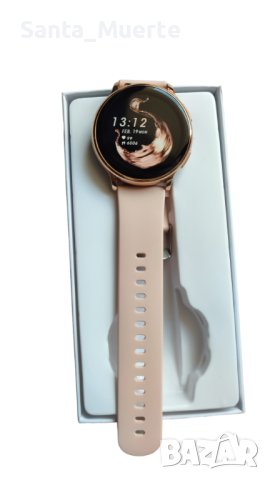 Нов дамски смарт часовник Android IOS G35 в цвят розово злато, снимка 3 - Смарт часовници - 44368657