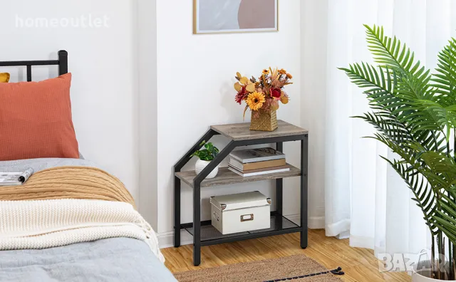 ПРОМОЦИЯ Странична помощна маса с 3 нива на съхранение BG60BZ01, снимка 3 - Маси - 49313534