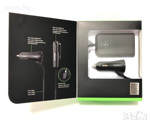 Belkin зарядно с 4 USB порта за леки автомобили, ново, немско, внос от Германия., снимка 12 - Аксесоари и консумативи - 31430156