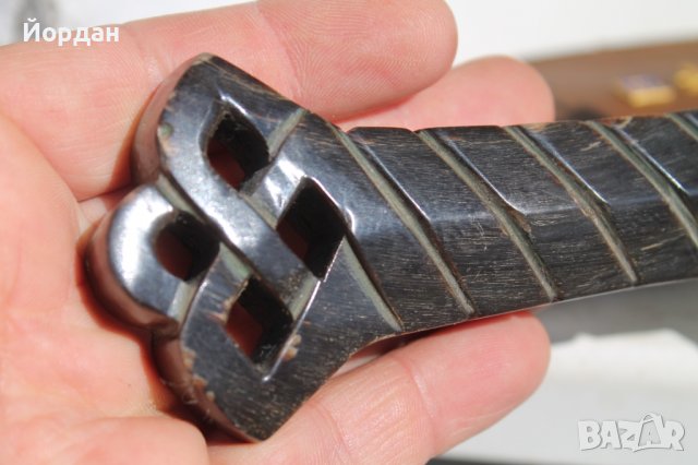 Стара кама с дръжка от биволски рог, снимка 10 - Антикварни и старинни предмети - 38300308