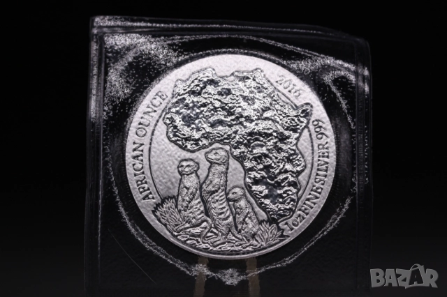 Сребро 1 oz Сурикати Руанда 2016