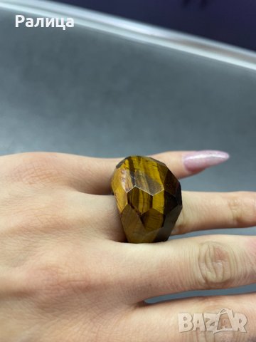 Пръстен Тигрово око, снимка 2 - Пръстени - 40521767