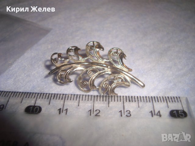 ПОСРЕБРЕНО ФЛОРАЛНО НЕЖНО УКРАШЕНИЕ ТИП ВЕНЗЕЛ ПЕТЛИК БРОШКА от БЛАГОРОДНА СТОМАНА 28800, снимка 3 - Други - 37277403