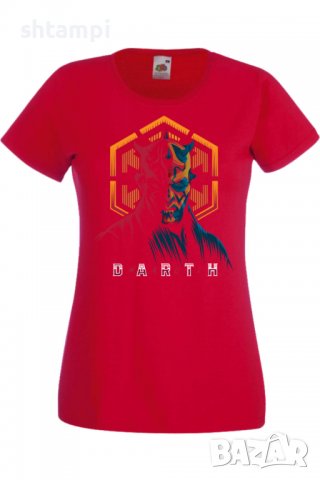 Дамска тениска Star Wars Maul,Филм,Игра,superhero,Изненада,Подарък,Повод,, снимка 3 - Тениски - 37732139