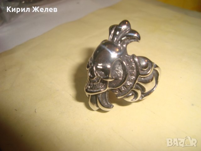 ПРЪСТЕН - МАСКА ХЕВИ МЕТЪЛ СТИЛ НЕРЪЖДАЕМА СТОМАНА НОВ 24991, снимка 7 - Пръстени - 34420071