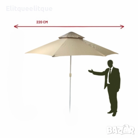 плажен чадър, снимка 2 - Градински мебели, декорация  - 51153155