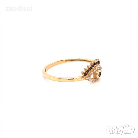 Златен дамски пръстен 1,25гр. размер:56 14кр. проба:585 модел:20162-6, снимка 3 - Пръстени - 42625288
