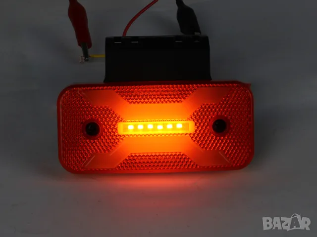 NEON висящ LED габарит 30 LED 12-24V с жълта светлина, снимка 4 - Аксесоари и консумативи - 55868993