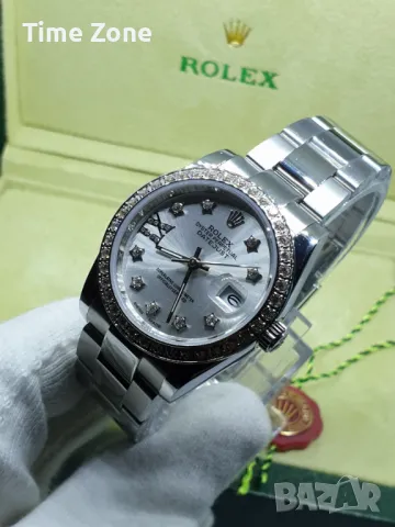 Rolex Datejust 36mm Steel Silver Dial Star-Shaped Diamond Automatic Дамски Различни Варианти, снимка 4 - Дамски - 48183099