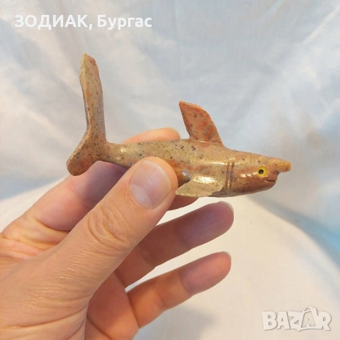 Мраморна Фигура АКУЛА, снимка 2 - Колекции - 49302776