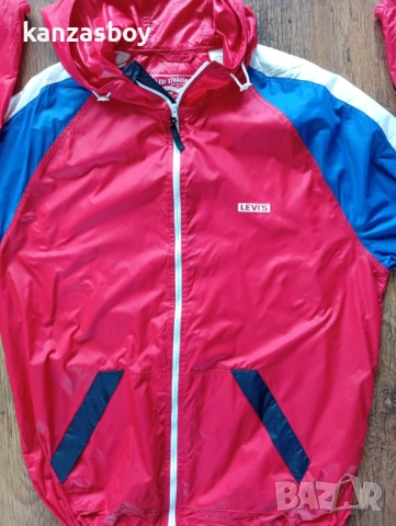 Levi's Men's Colorblock Windrunner Jacket Chinese Red - мъжко яке р-р XL, снимка 4 - Якета - 54136095