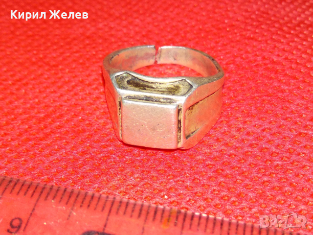 СТАРИНЕН КЛАСИЧЕСКИ РЕТРО МОДЕЛ СРЕБЪРЕН РЕГУЛИРУЕМ ПРЪСТЕН ВИСОКА ПРОБА СРЕБРО РЪЧНА РАБОТА 43237, снимка 8 - Антикварни и старинни предмети - 44610892