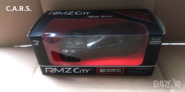 НОВА Chevy Corvette C6-R, Matte Black - RMZ City, снимка 2 - Колекции - 55900870