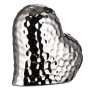 Керамично Сърце със сребърен релефен дизайн, снимка 3