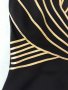 Бутикова рокля FERVENTE , черна с плътни и прозрачни сегменти /отстрани и на гърба/ + златни ивици, снимка 7