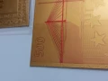 Позлатена с 24 карата злато банкнота със сертификат , снимка 11