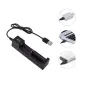  Зарядно за батерии с 1 слот USB  за 18650 Зареждане 3.7-4.2V Презареждаща се литиева бате, снимка 4