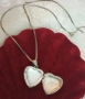 Сребърно/ 925/ сърце с инициали, снимка 2
