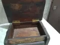 Винтидж дървена масивна кутия около 3 кг с месингови дръжки вечна 36х 22х13 см, снимка 8