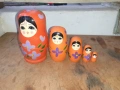 Матрьошка стара руска дарвена кукла 5 в 1, снимка 1