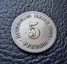 Стара монета 5 пфенига 1908 г. буква А - Германия - топ цена !, снимка 7