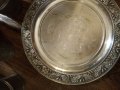 Страхотен немски калаен комплект от каничка и чаши, снимка 2