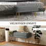 HOMCOM Тапицирана пейка с място за съхранение, стомана, 79,5 см x 37,5 см x 43 см, снимка 7