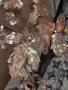 Макси празнична елегантна макси ефирна клоширана рокля солей отпред, в гръб е гладка + копченце с ел, снимка 2