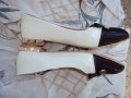 Дамски лачени обувки на МАТ-СТАР черно и бяло, снимка 2