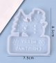 Снежен човек и елха с табела merry christmas Коледен силиконов молд форма фондан гипс шоколад смола , снимка 1 - Форми - 38088839