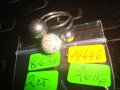 СТАР СРЕБЪРЕН ВИНТИДЖ ТОПЧЕСТ АРТ ДИЗАЙНЕРСКИ ПРЪСТЕН с БЯЛ ЕМАЙЛ и КРИСТАЛЧЕТА 19446, снимка 6