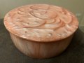 Уникална стара кутия за бижута от розов каталин-изк.кехлибар, снимка 1 - Антикварни и старинни предмети - 36804467