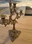 Стар масивен месингов свещник , снимка 3