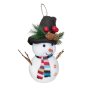 4165 Коледна декорация Снежко с цветно шалче, снимка 2