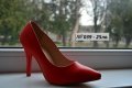5 Чифта Елегантни Червени Официални Дамски Обувки на Ток Артикул №039, снимка 1
