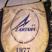 Футболно флагче FC Lantana Tallin Estonia 1977 25x17.5cm, снимка 4 - Футбол - 31005739