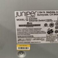 Суич 24-портов превключвател Juniper Networks EX2200 ex 2200-24T- 4G, снимка 3 - Суичове - 42500916