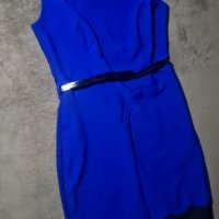 Елегантна синя рокля по тялото, снимка 2 - Рокли - 38659102