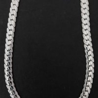 Нов сребърен комплект сребърен ланец сребърна гривна, снимка 1 - Бижутерийни комплекти - 39819818