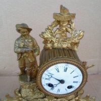 Старинен френски каминен/бодуарен часовник-работещ, снимка 4 - Антикварни и старинни предмети - 34946431