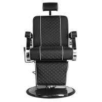 Италиански бръснарски стол Gabbiano Paulo в черен цвят, снимка 4 - Бръснарски столове - 42112349